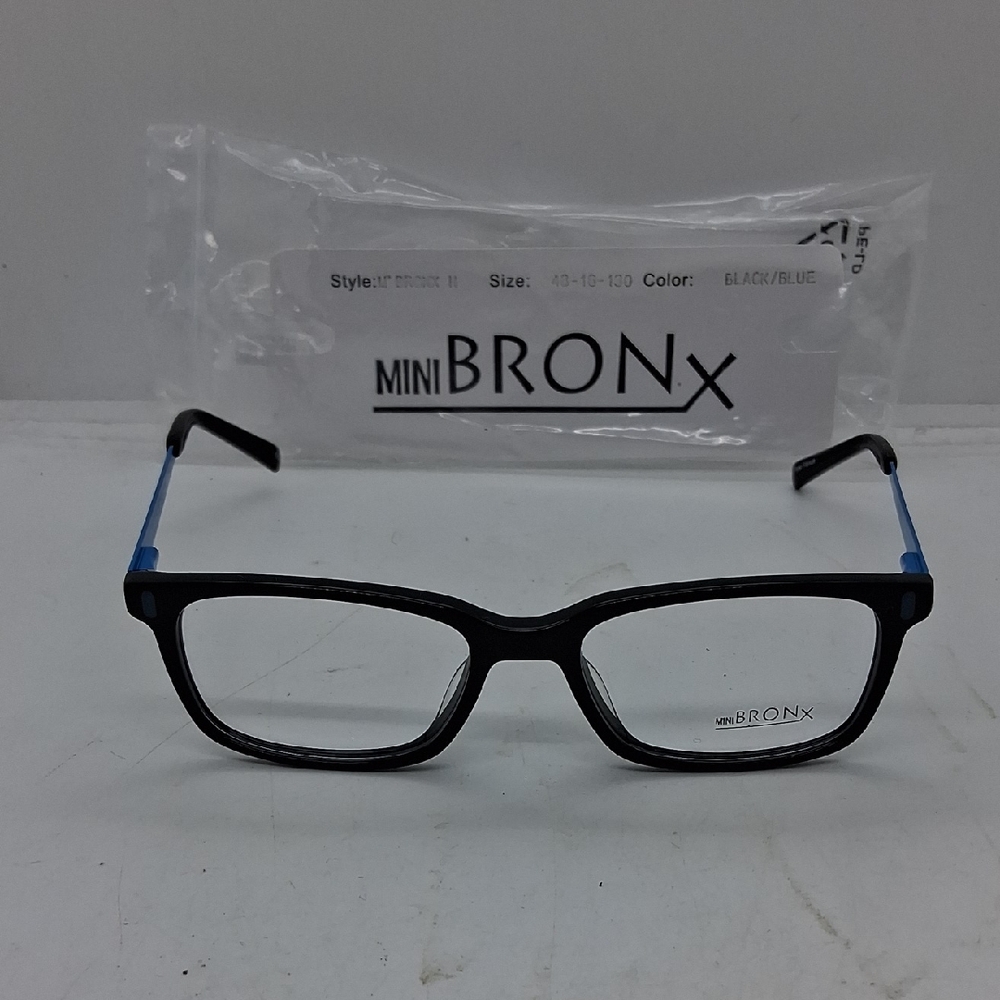 NWT Rxable Kids Mini Bronx H Black And Blue Eyeglass Frames